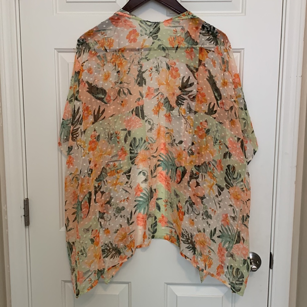 Sheer Floral Cover-Up - Picture 2 of 7